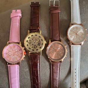 Set of 4 Geneva watches